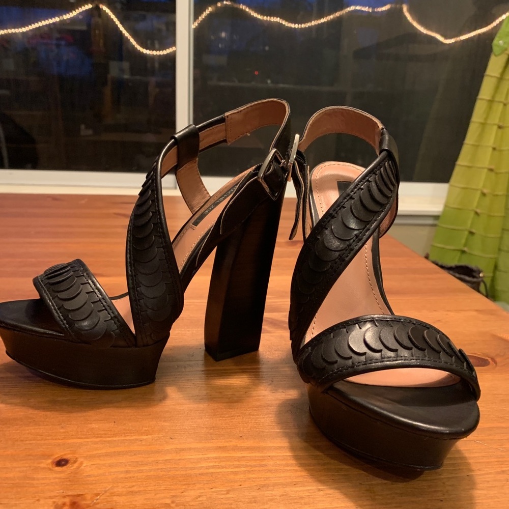 Rachel Zoe rare black platform shoes